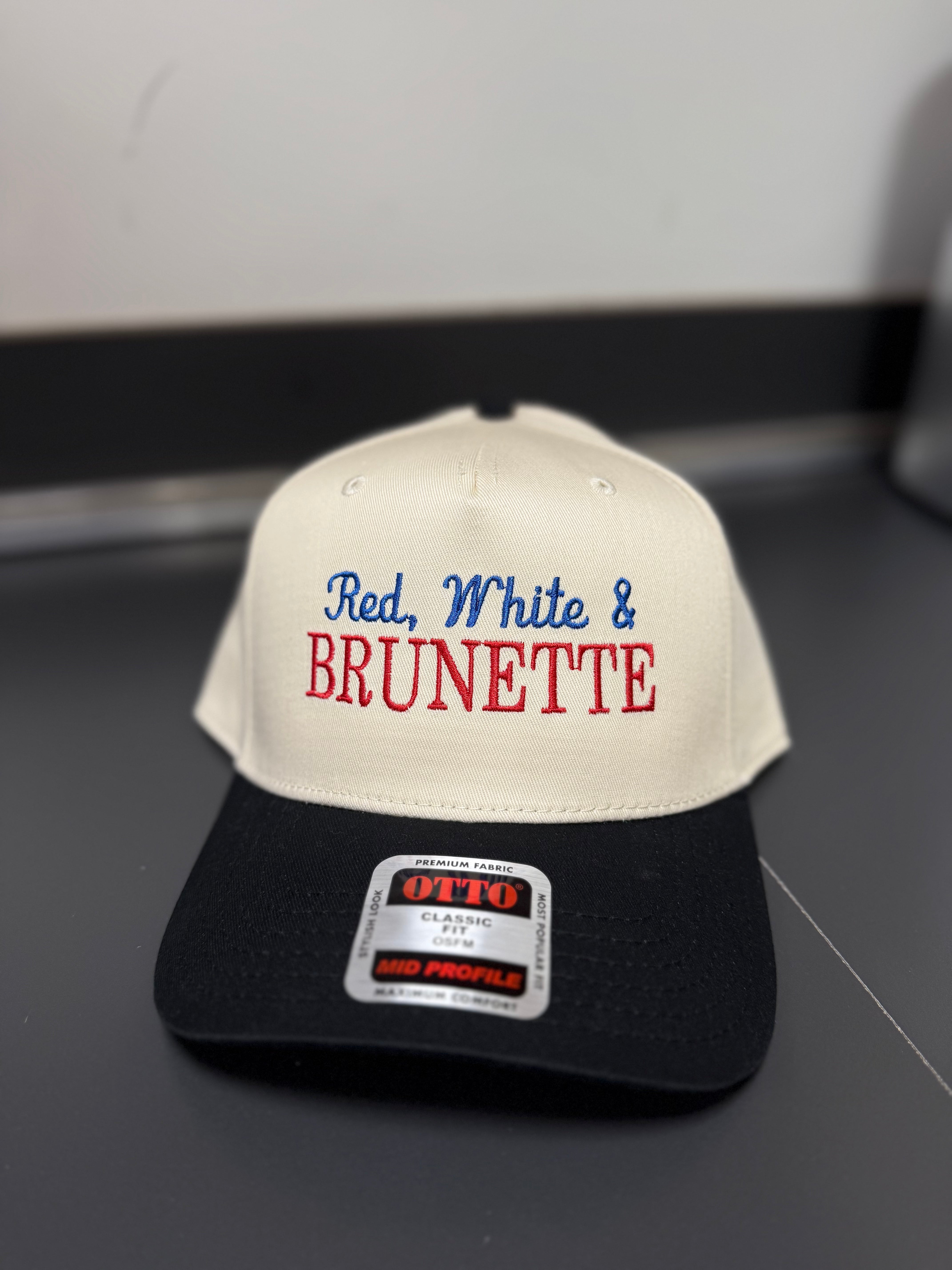 Red, White & Brunette Trucker